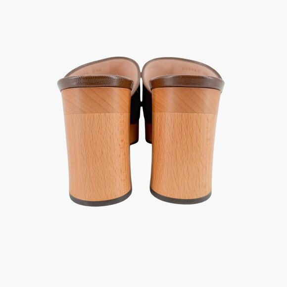 Gucci Houdan Horsebit Platform Sandals EU 40.5 US 10.5 Brown Mule Block Heel - Picture 8 of 14